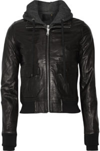 R13 Leather and Jersey Biker Jacket