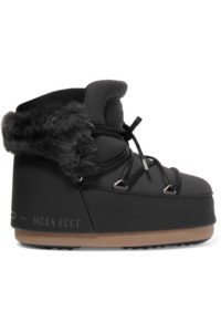 Moon Boot Buzz Faux-Fur Leather Snow Boots