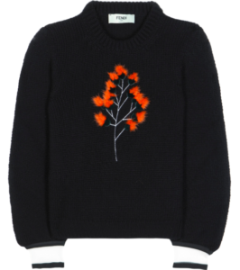 Fendi Fur-Embellished Cashmere Sweater