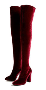 Zara Velvet Over The Knee Boots