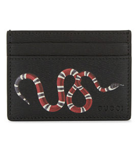 Gucci Snakeprint Leather Cardholder