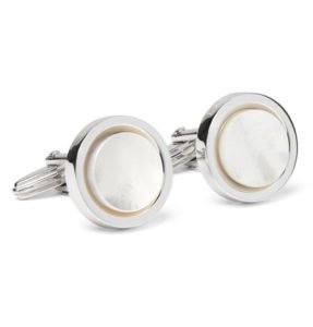 Lanvin Silver-Tone Mother-of-Pearl Cufflinks