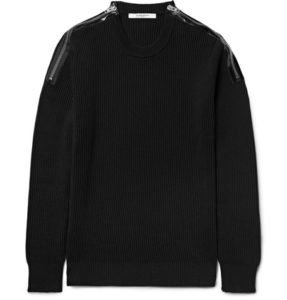Givenchy Zip-Detailed Ribbed Cotton Sweater