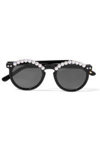 Freda Banana Tara Round-Frame Embellished Acetate Sunglasses