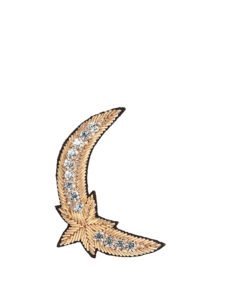 Huda Al Nuaimi Crystal-Embellished Moon & Star Brooch