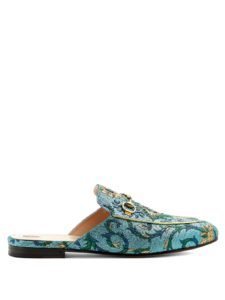Gucci Princetown Jacquard Backless Loafers
