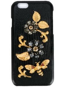 Dolce & Gabbana Embellished Metallic iPhone Case