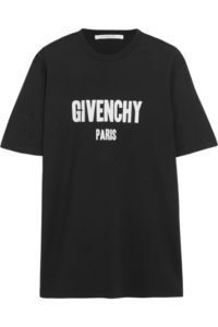 Givenchy Distressed Printed Cotton-Jersey T-Shirt